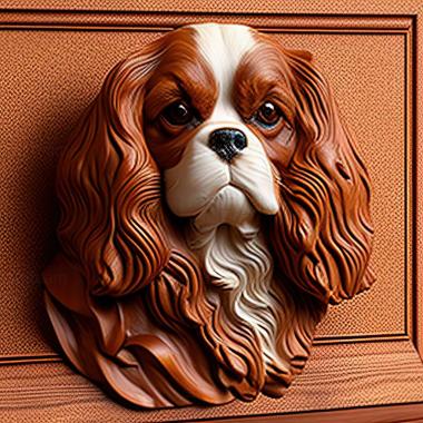 3D model King Charles Spaniel dog (STL)